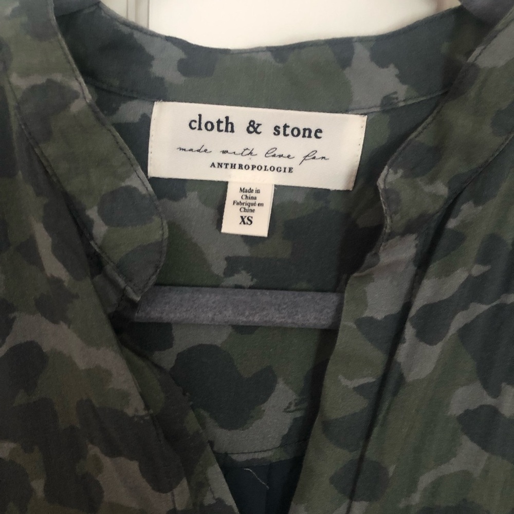 Anthropologie cloth and stone Nina camo shirt dress - Picture 6 of 10